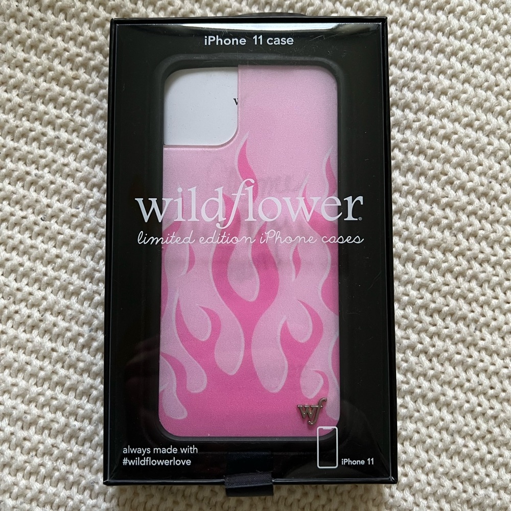 Wildflower Pink Flame Phone Case for iPhone 11